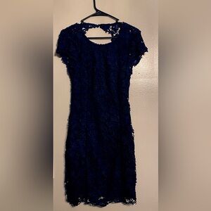 Lulu’s Romance Dress with open back. Size Medium